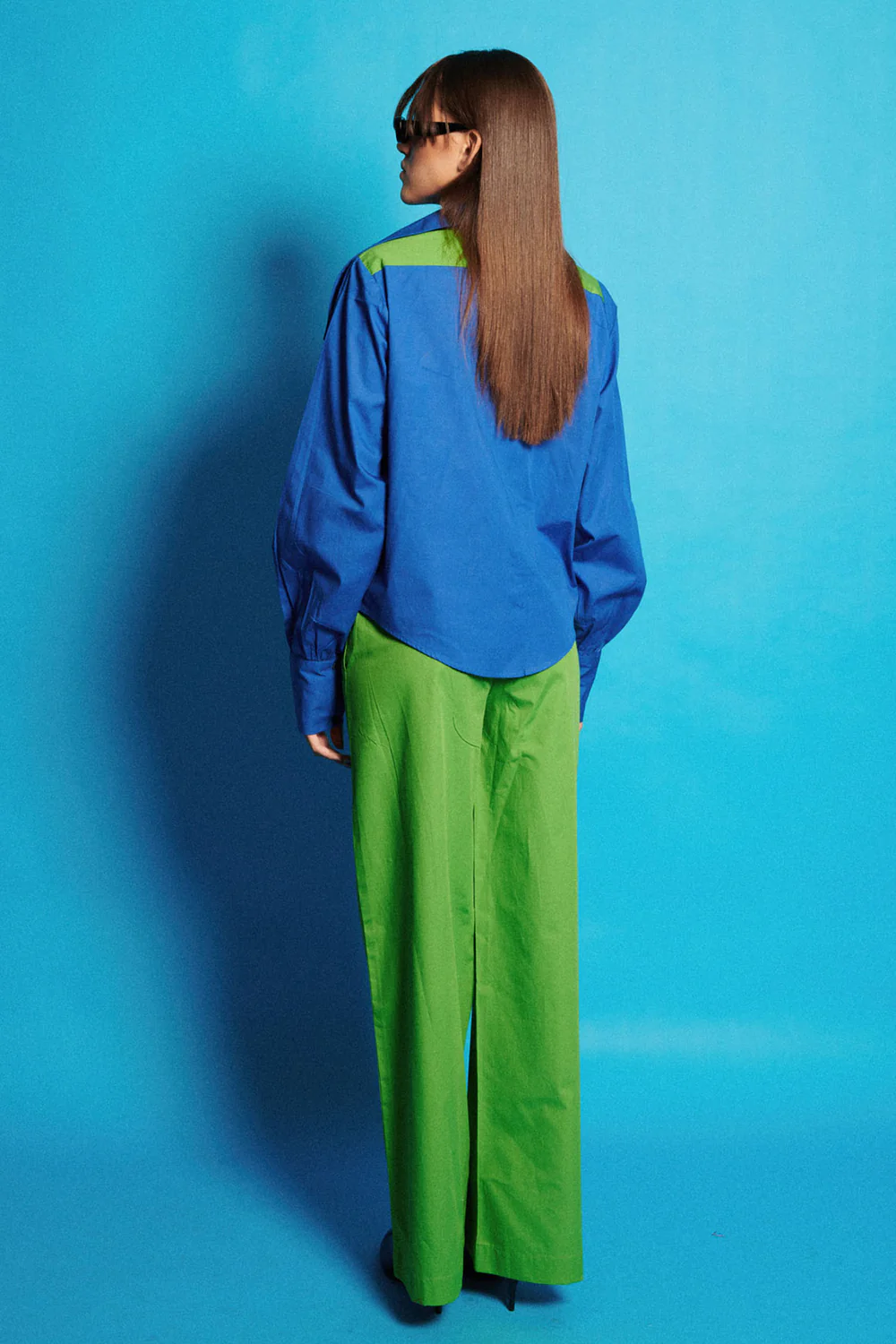 Rectangular Block Poplin Shirt Pant Set - Image 5